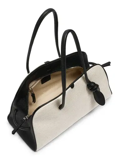 Jacquemus Women's Le Turismo Canvas Leather-Trimmed Bowler Bag | Thumbnail 4 Jacquemus Women's Le Turismo Canvas Leather-Trimmed Bowler Bag | Thumbnail 4