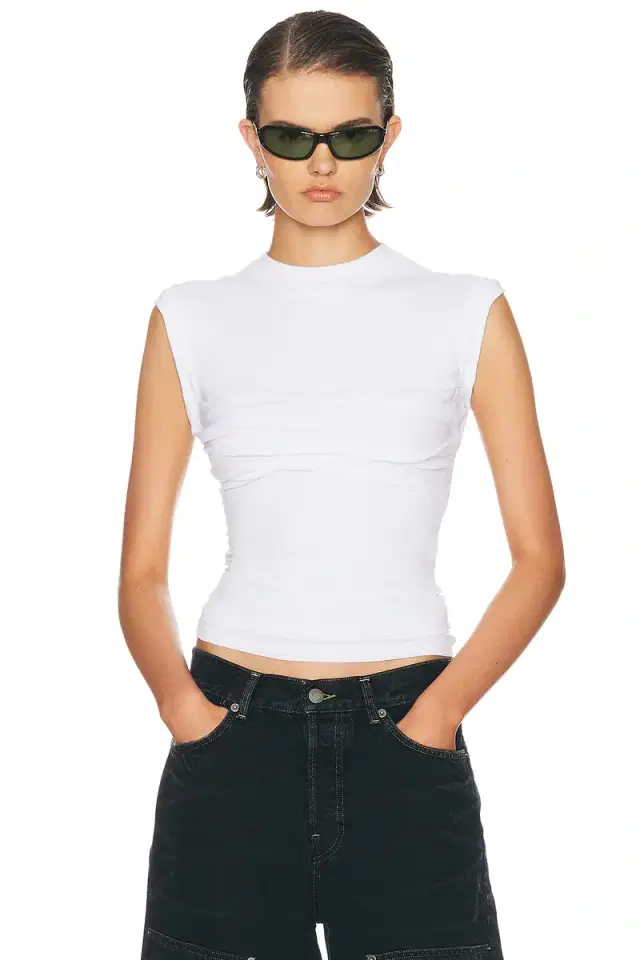 Alexander Wang Twisted Bust Layered Tank Top