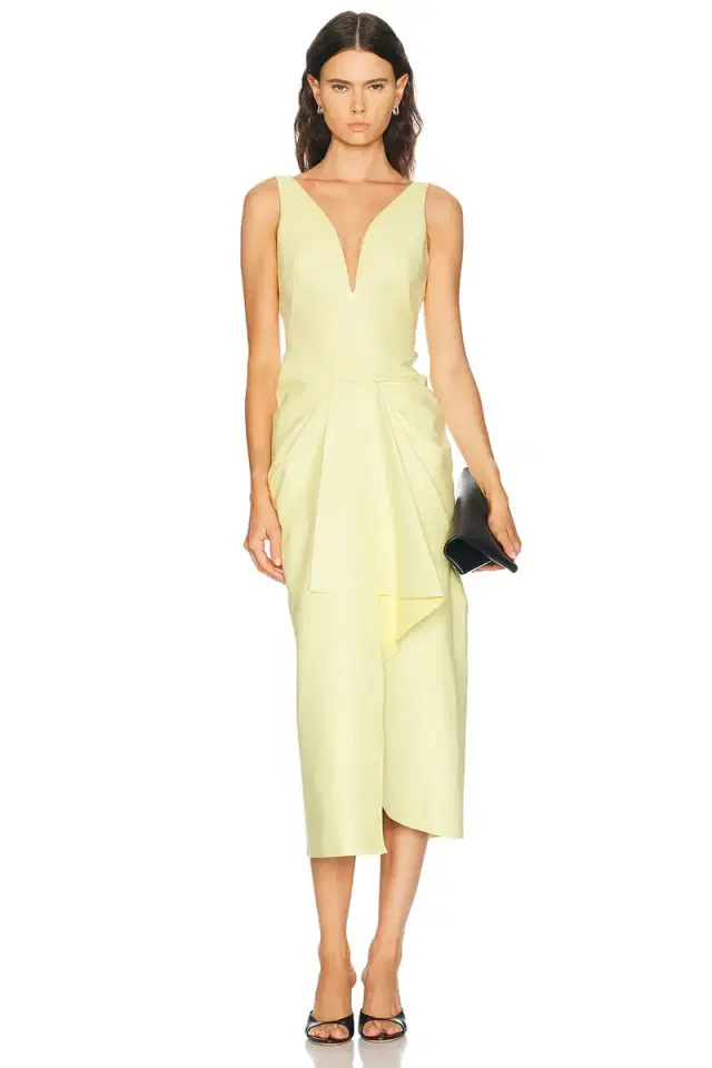 Givenchy V-Neck Leather Dress