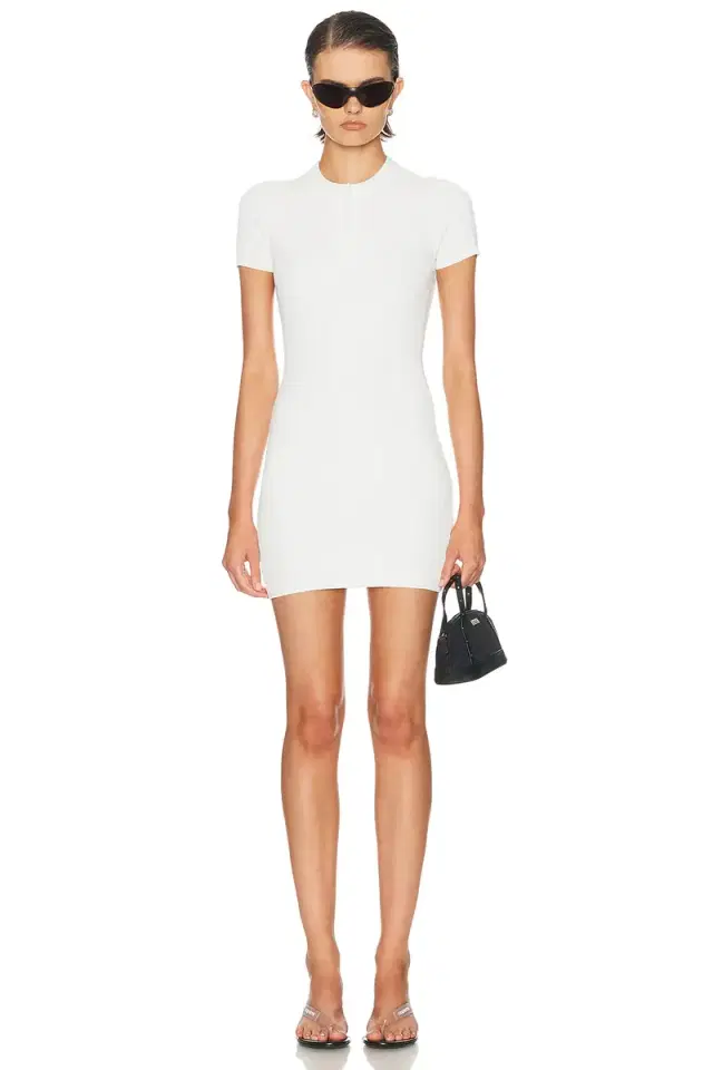 Alexander Wang Track Stripe Mock Neck Dress