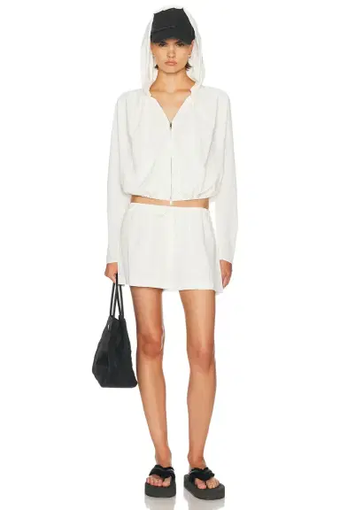 Alexander Wang Pleated Neckline Hoodie Sweatshirt | Thumbnail 4 Alexander Wang Pleated Neckline Hoodie Sweatshirt | Thumbnail 4