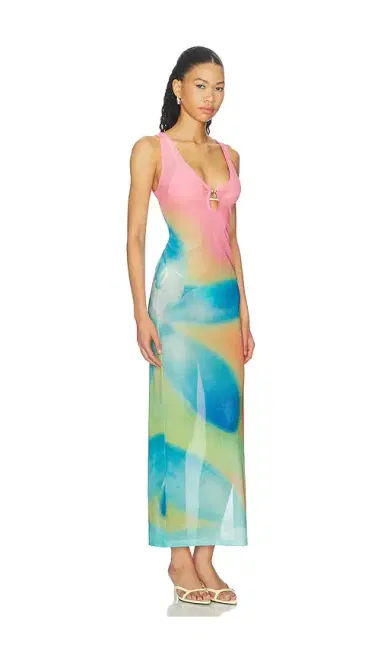 Kulani Kinis Plunge Mesh Maxi Dress | Thumbnail 2 Kulani Kinis Plunge Mesh Maxi Dress | Thumbnail 2