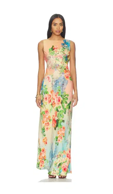 Hemant & Nandita Maxi Dress With Sash | Thumbnail 2