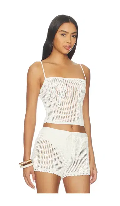 Lovers and Friends Malu Pointelle Tank Top | Thumbnail 2 Lovers and Friends Malu Pointelle Tank Top | Thumbnail 2
