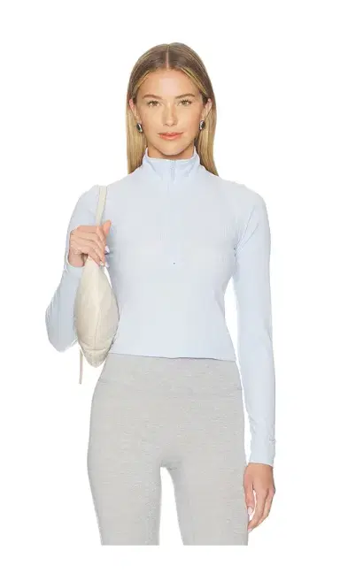 Nike Women's Tight Ribbed Quarter-zip Long-sleeve Top | Thumbnail 1