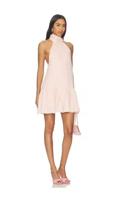 Aexae x REVOLVE Linen Halter Drop Waist Mini Dress | Thumbnail 3 Aexae x REVOLVE Linen Halter Drop Waist Mini Dress | Thumbnail 3