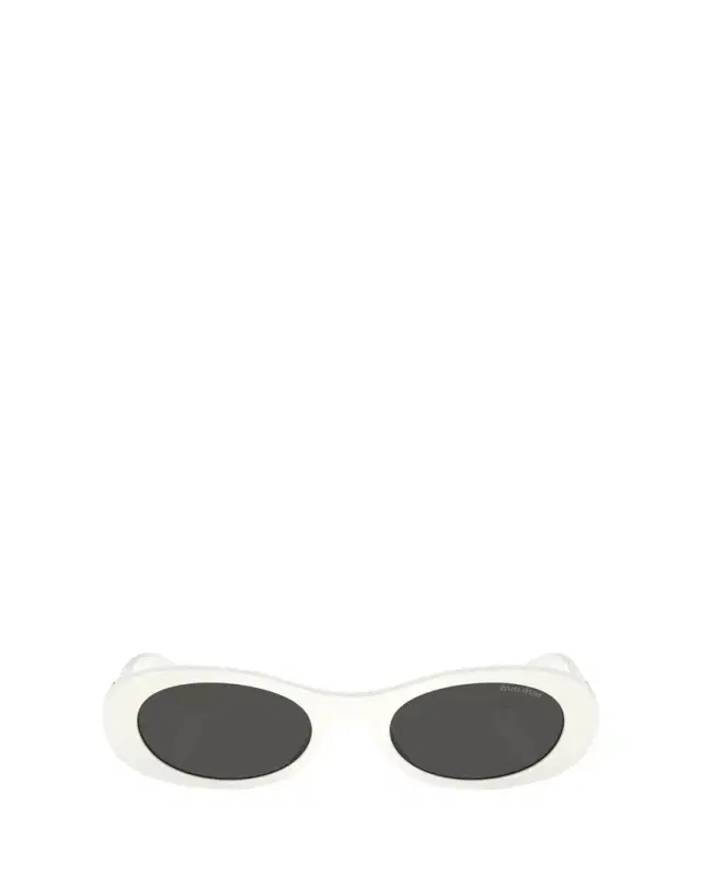 Miu Miu Logo Acetate Oval Sunglasses