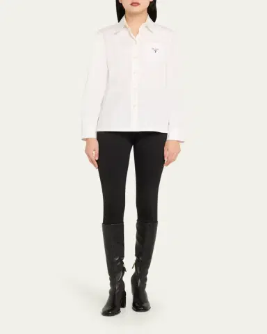 Prada Nappa Stretch Leather Knee-High Boots | Thumbnail 3