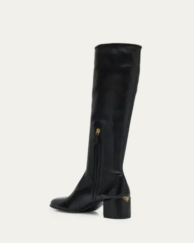 Prada Nappa Stretch Leather Knee-High Boots | Thumbnail 4
