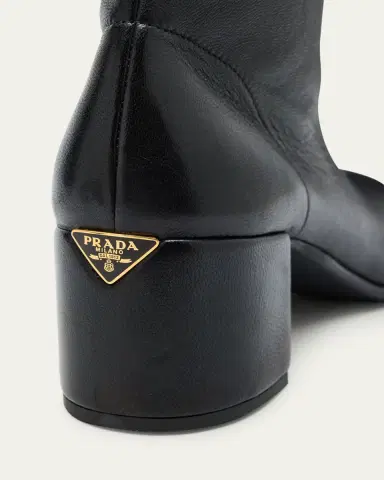 Prada Nappa Stretch Leather Knee-High Boots | Thumbnail 5