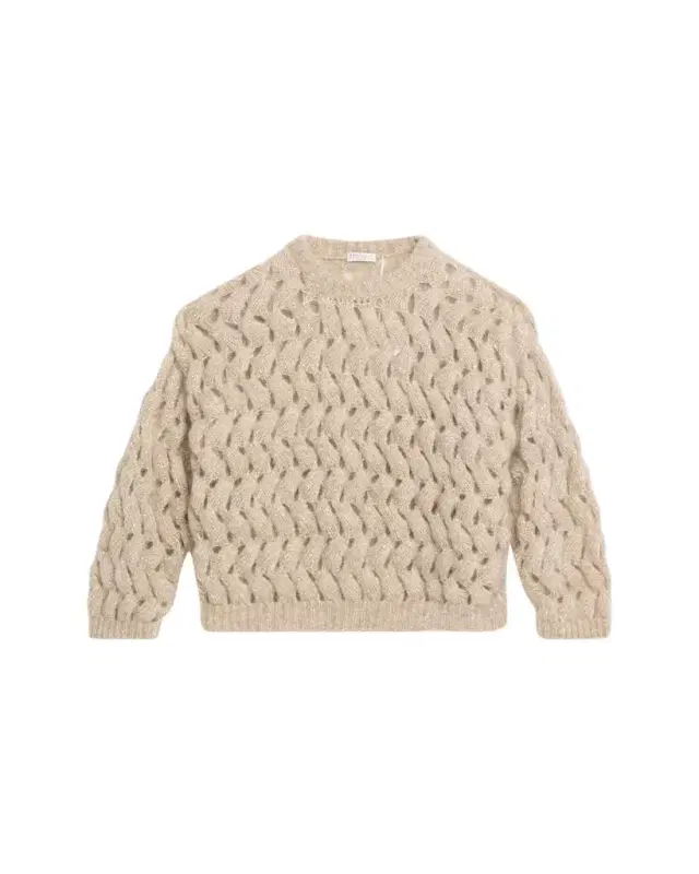 Brunello Cucinelli Winter Ocean Wave Mohair Sweater