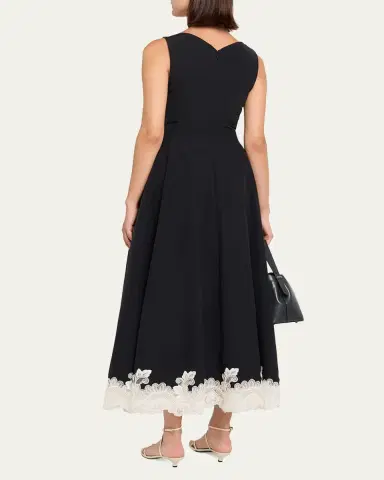 Simkhai Mira Cotton Faille Lace Midi Dress | Thumbnail 3 Simkhai Mira Cotton Faille Lace Midi Dress | Thumbnail 3
