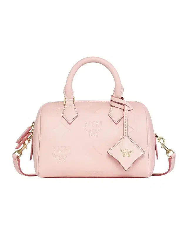MCM Ella Boston Small Visetos Leather Crossbody Bag