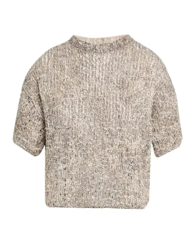 Brunello Cucinelli Couture Metallic Mohair Top