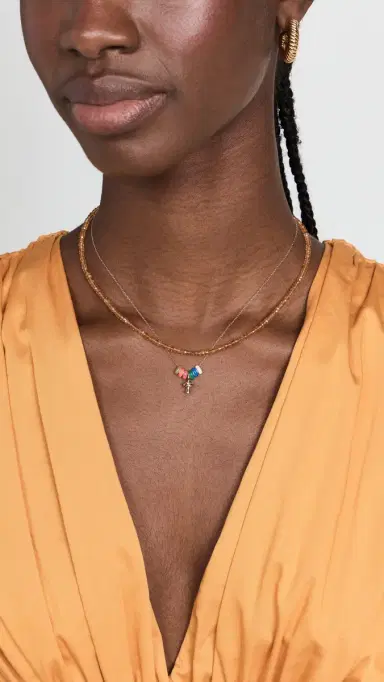 JIA JIA 14k Gold November Citrine Beaded Necklace Citrine One Size | Thumbnail 3