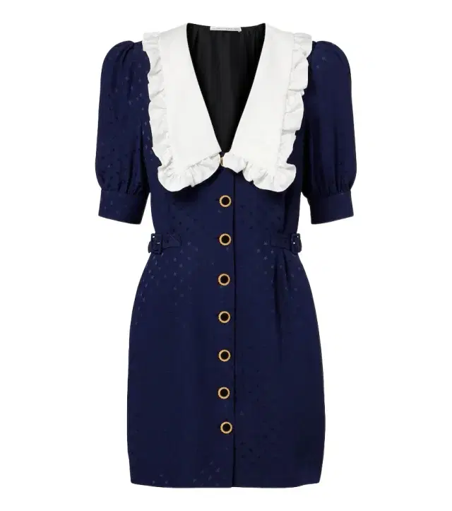 Alessandra Rich Belted silk jacquard minidress