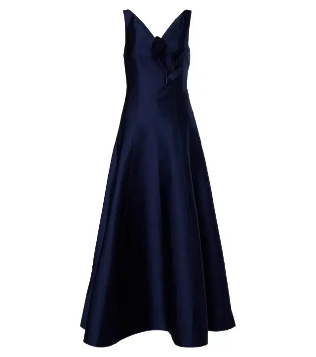 Roland Mouret Floral-appliqué taffeta maxi dress