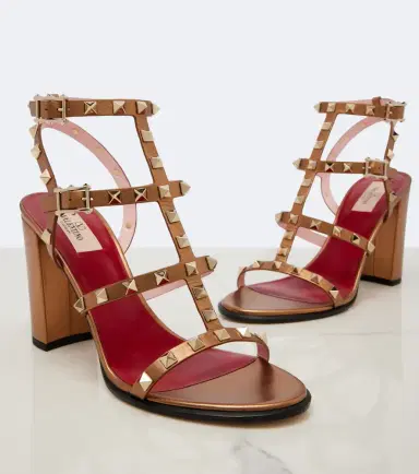 Valentino Garavani Rockstud metallic leather sandals | Thumbnail 2 Valentino Garavani Rockstud metallic leather sandals | Thumbnail 2
