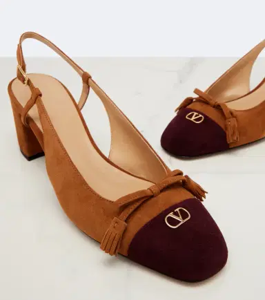 Valentino Garavani Valet Du Roi suede slingback pumps | Thumbnail 2 Valentino Garavani Valet Du Roi suede slingback pumps | Thumbnail 2
