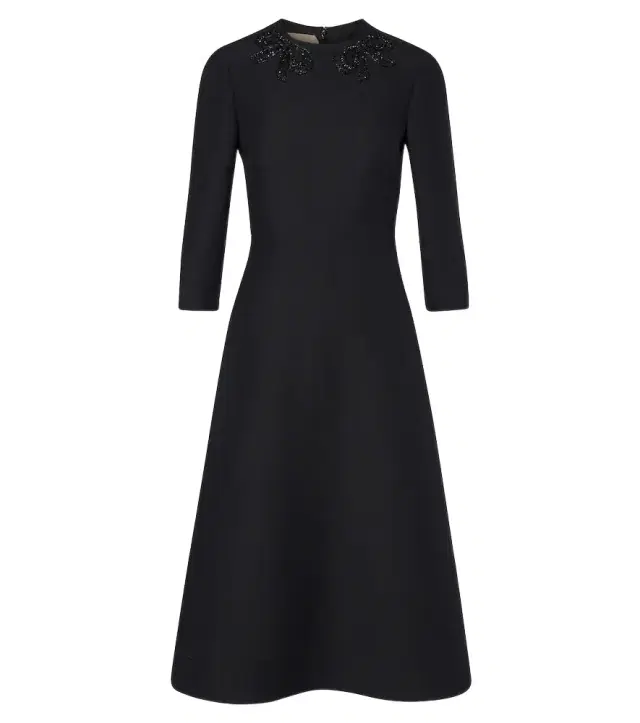 Crepe Couture embellished midi dress