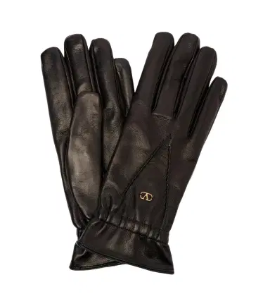 Valentino Garavani VLogo leather gloves | Thumbnail 1 Valentino Garavani VLogo leather gloves | Thumbnail 1