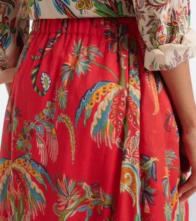 Etro Printed cotton maxi skirt | Thumbnail 2