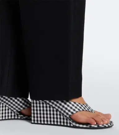 Alaia Alaïa Cube gingham wedge thong sandals | Thumbnail 6