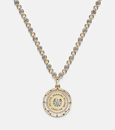 Foundrae Lovestruck Commitment 18kt gold pendant necklace with diamonds | Thumbnail 3