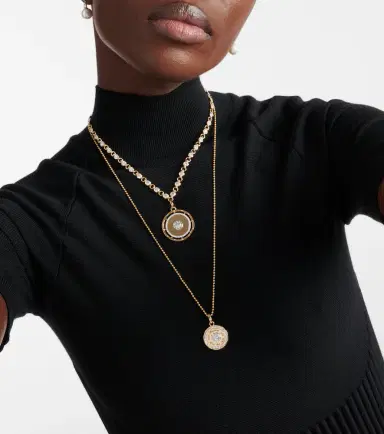 Foundrae Lovestruck Commitment 18kt gold pendant necklace with diamonds | Thumbnail 5