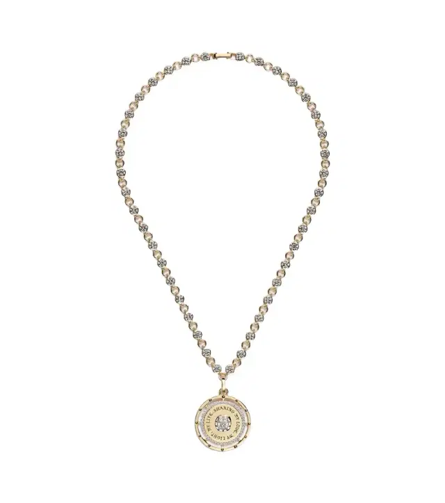 Foundrae Lovestruck Commitment 18kt gold pendant necklace with diamonds
