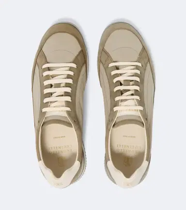 Brunello Cucinelli Leather-trimmed sneakers | Thumbnail 4