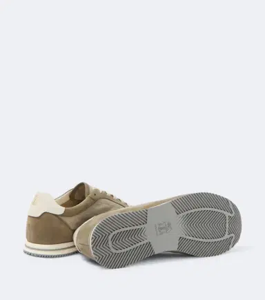 Brunello Cucinelli Leather-trimmed sneakers | Thumbnail 6