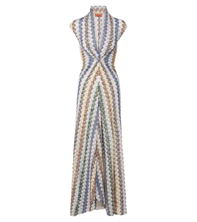 Missoni Lamé gathered maxi dress