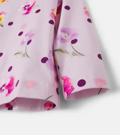 Monnalisa Floral cotton-blend mock neck top | Thumbnail 3