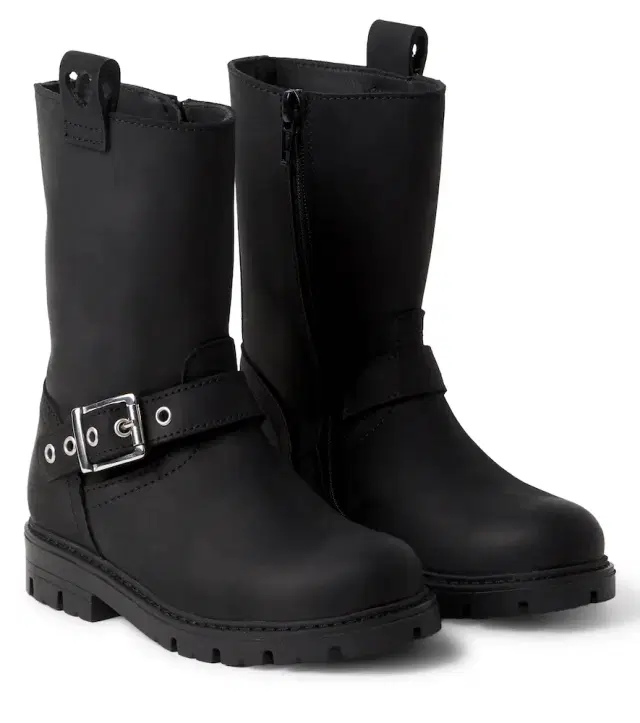 Monnalisa Leather biker boots