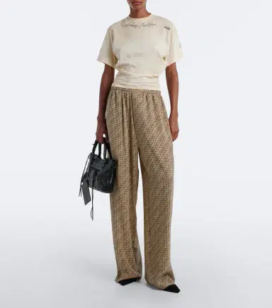 Balenciaga Logo silk pajama pants | Thumbnail 5 Balenciaga Logo silk pajama pants | Thumbnail 5