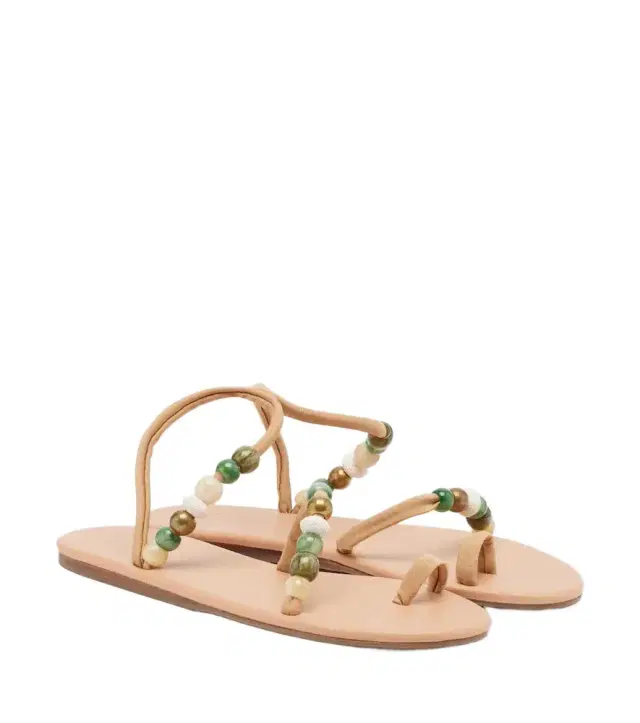 Ancient Greek Sandals Eleftheria beaded sandals