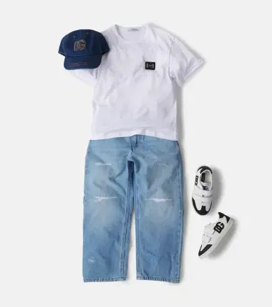 Dolce & Gabbana Kids Logo cotton jersey T-shirt | Thumbnail 4