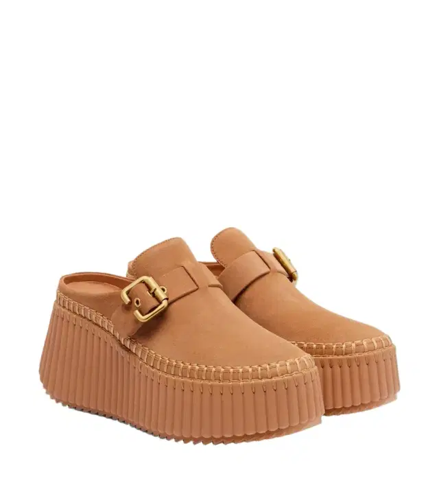 Chloe Chloé Nama leather platform mules