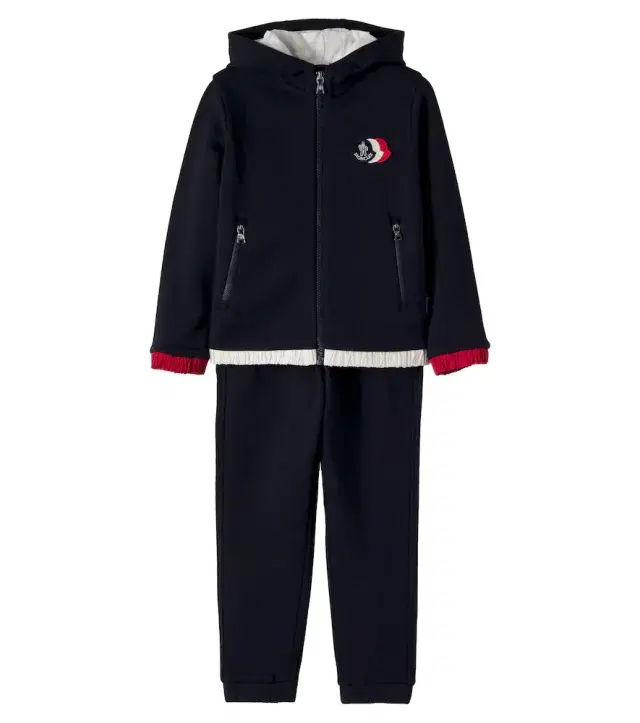 Moncler Enfant Cotton jersey hoodie and sweatpants set