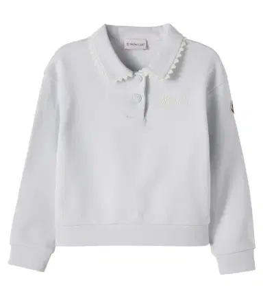 Moncler Enfant Cotton fleece polo sweatshirt | Thumbnail 1