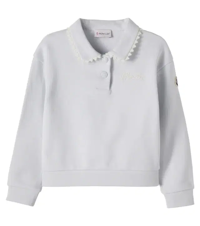 Moncler Enfant Cotton fleece polo sweatshirt