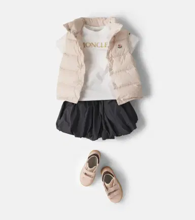 Moncler Enfant Logo embellished cotton jersey T-shirt | Thumbnail 4