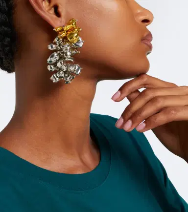 Dries Van Noten Embroidered drop earrings | Thumbnail 6
