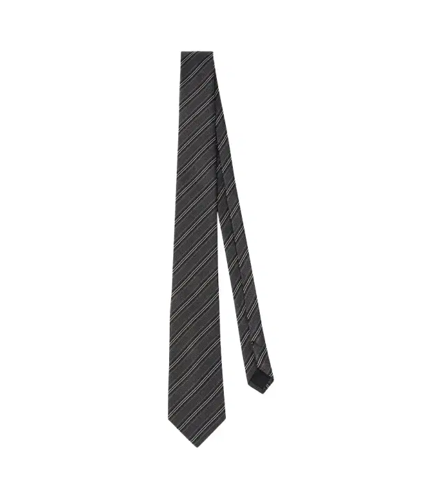 Saint Laurent Striped silk twill jacquard tie