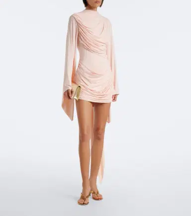 DE LA VALI Persia draped jersey minidress | Thumbnail 4