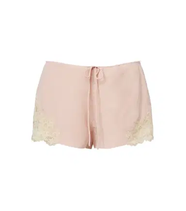 DE LA VALI Elia lace-trimmed crêpe de chine shorts | Thumbnail 1