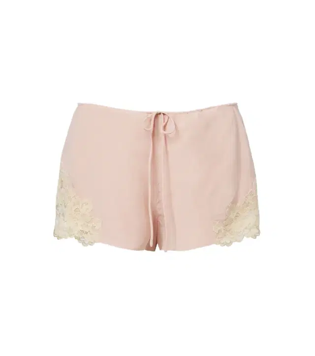 DE LA VALI Elia lace-trimmed crêpe de chine shorts