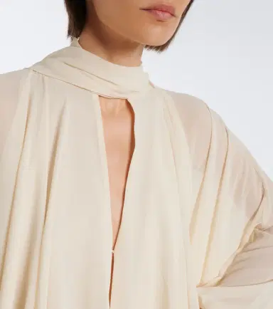 DE LA VALI Maite draped chiffon minidress | Thumbnail 5