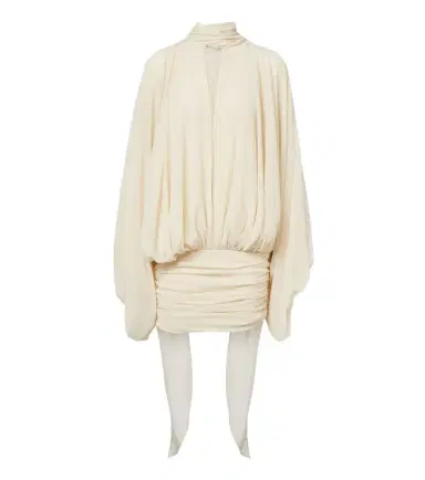 DE LA VALI Maite draped chiffon minidress | Thumbnail 1